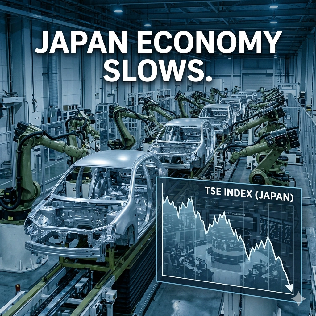 Japan Economy Coincident Index falls 1.6 points as chip shipments and car output falter. Analyze how energy costs and the Iran war impact Japan’s growth in 2026.