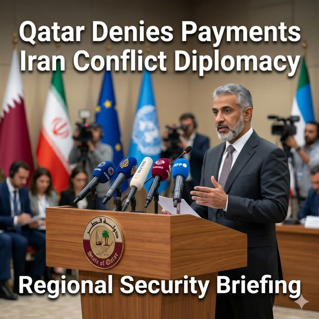 Qatar denies rumors of Iranian attack payment negotiations. Foreign ministry spokesperson Majed Al-Ansari confirms no funds discussed to stop regional strikes.