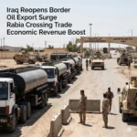 Military vehicles at border crossing