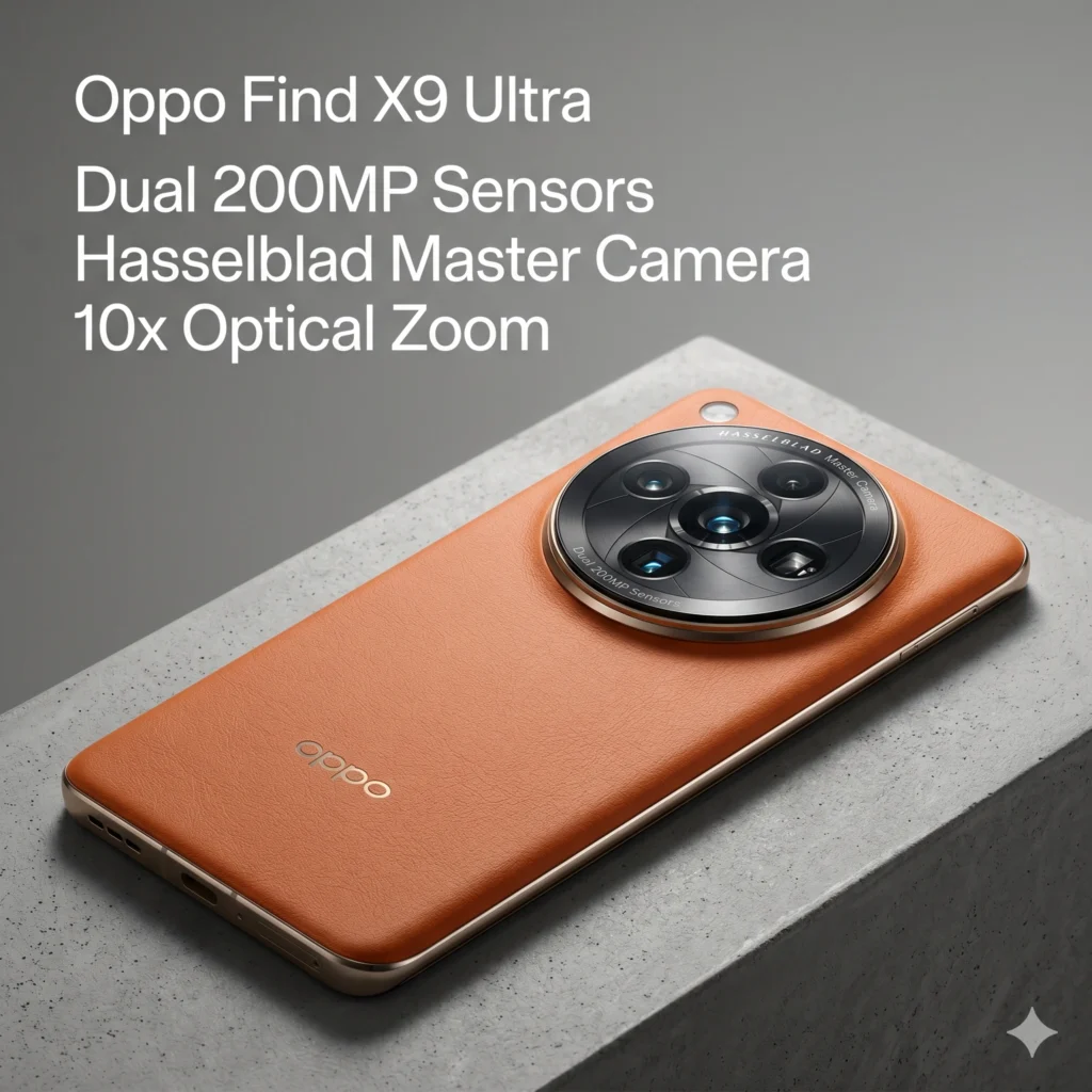 The Oppo Find X9 Ultra launches in Singapore with dual 200MP sensors and professional Hasselblad optics. Discover the 10x optical zoom and 8K video power.