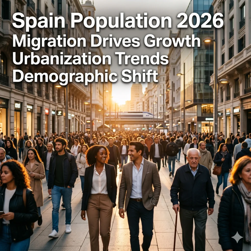 Spain Population Growth is reaching record levels in 2026. Explore how migration and urbanization are shaping a new demographic era for the country today.