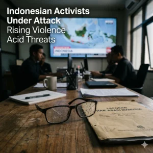 Indonesia, Acid Attacks, Human Rights, Environment, Activism, Muhammad Rosidi, Andrie Yunus, Repression, Jakarta, Mining, Safety, Crisis, Democracy, Justice, Violence