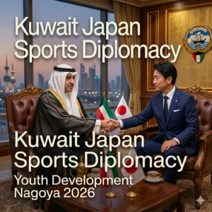 Kuwait and Japan youth cooperation initiatives discussed by Dr. Tareq Al-Jalahma and Japan's Ambassador focus on training, 2026 Asian Games, and facilities.