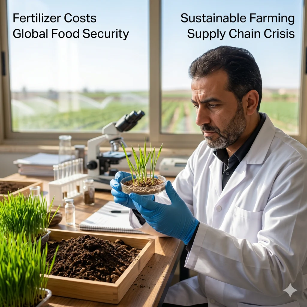 Expert Dr. Fadel Al-Zoubi warns that rising Fertilizer Production Costs, up 40%, threaten global food security. Learn how sustainable farming can help.