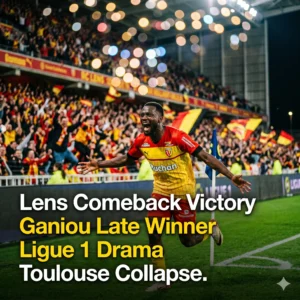 The Ismaelo Ganiou victory completes a shocking 3-2 comeback for Lens against Toulouse. Read about the red card drama and the last-minute winner in Ligue 1.
