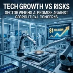 Global Tech Sector Outlook 2026 sees revenues hitting $1 trillion. AI demand and 5G drive growth, while geopolitical risks and high costs create uncertainty.
