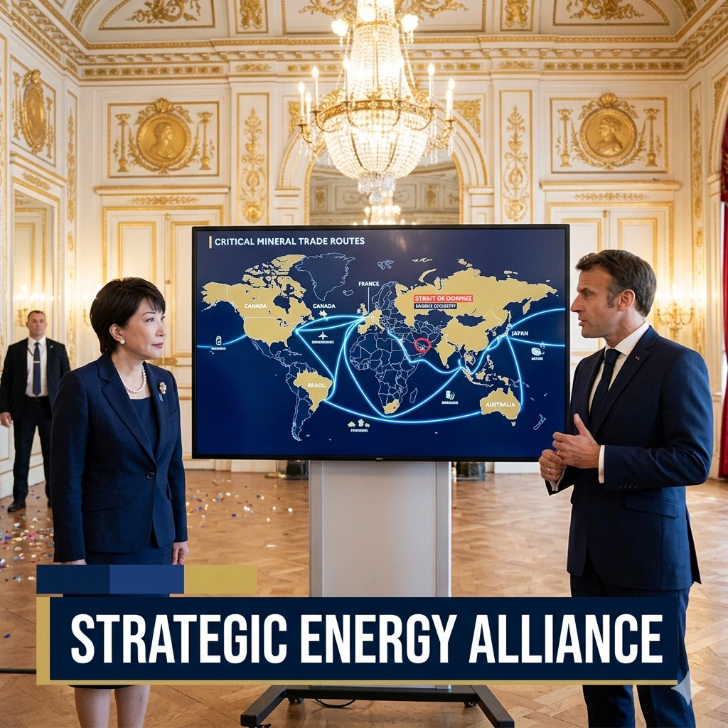 Global Energy Security reaches a new peak as Japan and France sign a 2026 roadmap for minerals and nuclear fusion. Learn how they bypass the Hormuz blockade.