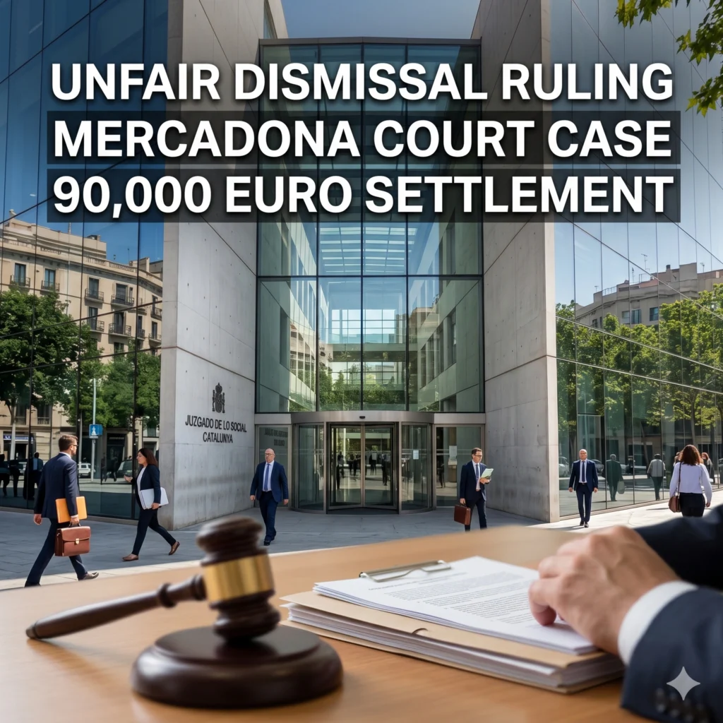 The Mercadona Unfair Dismissal Ruling sees the High Court of Catalonia order a 90,258 euro payout for a veteran manager. Read the full legal details here.