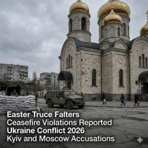 The Orthodox Easter Truce Failure saw 469 ceasefire violations as Ukraine and Russia exchanged drone strikes and artillery fire during the holiday.