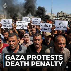 Israeli Death Penalty Law triggers massive protests in Gaza as Palestinians condemn the discriminatory 2026 legislation targeting specific groups.