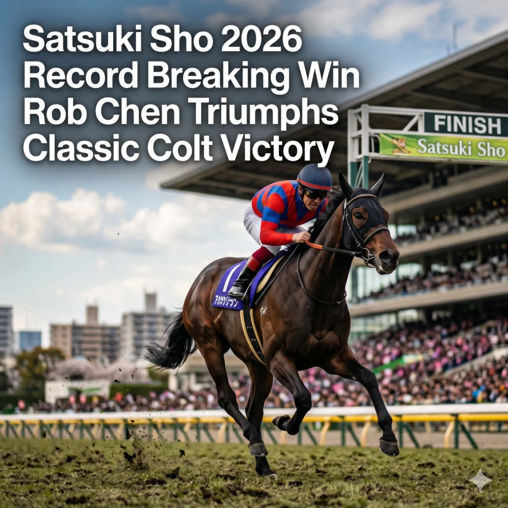 Rob Chen Record Victory: The favorite wins the 86th Satsuki Sho in a record 1:56.5. Jockey Matsuyama secures his second straight classic win at Nakayama.