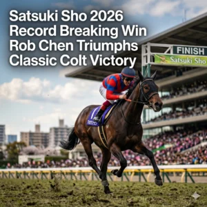 Rob Chen Record Victory: The favorite wins the 86th Satsuki Sho in a record 1:56.5. Jockey Matsuyama secures his second straight classic win at Nakayama.