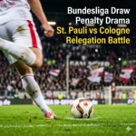 The St. Pauli and FC Cologne draw ends 1-1 in a dramatic relegation fight. Karol Mets scores and concedes a penalty as both teams struggle for survival.