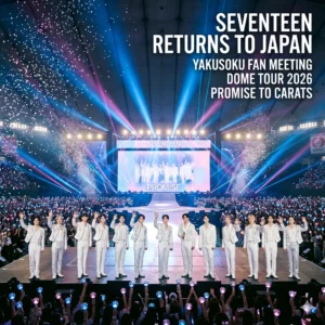 Seventeen Japan Fan Events return this May for 4 record shows at Tokyo and Kyocera Domes. Join the group for the Yakusoku promise and celebrate K-pop in 2026.