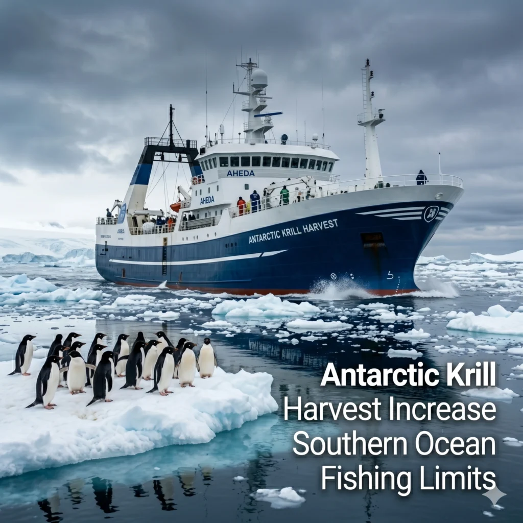 Norway and China propose a shock increase in Antarctic Krill Harvests. Learn about the 1.1 million ton quota and the environmental risks to the Southern Ocean.