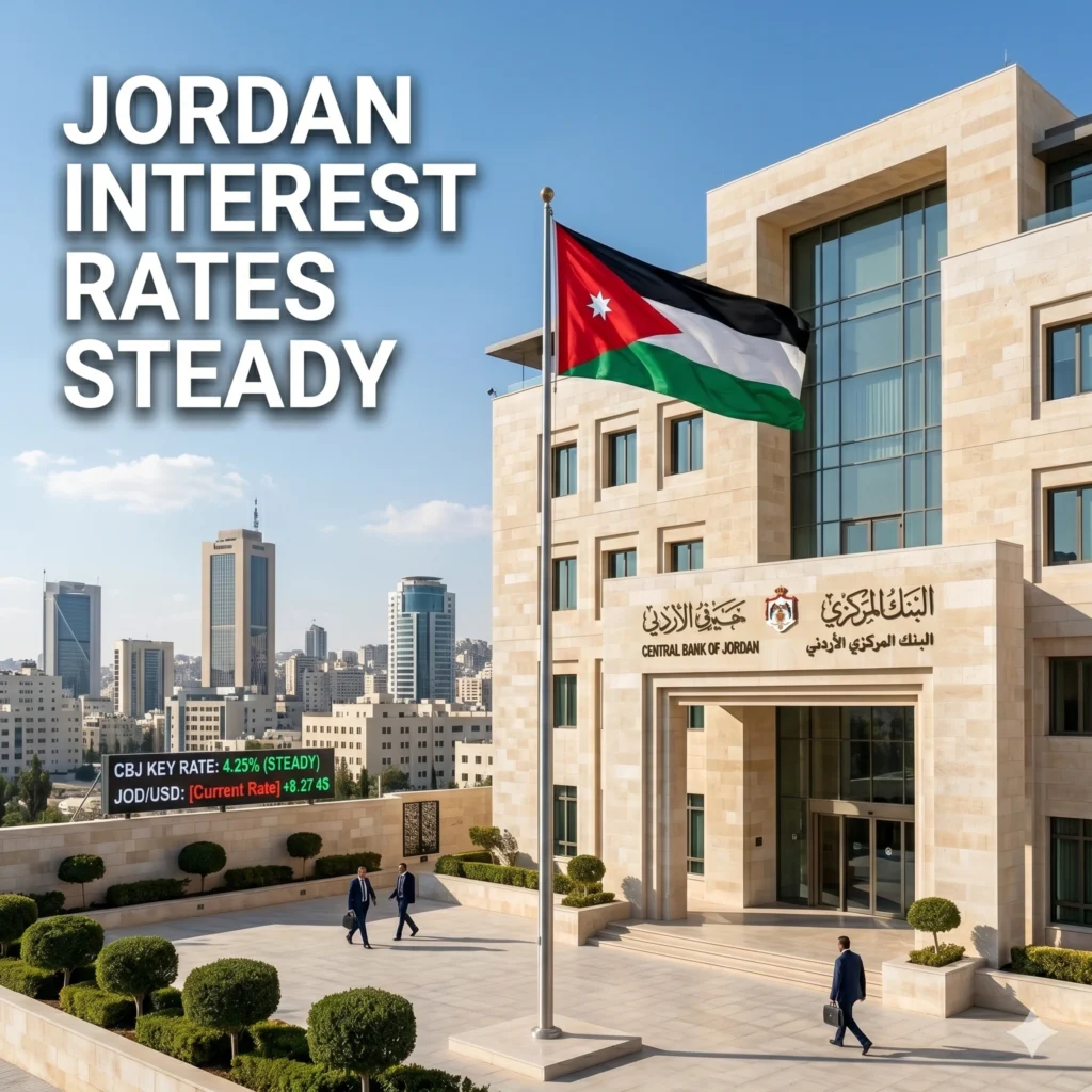 The Jordan Key Interest Rate stays at 5.75% in 2026. Discover how the Central Bank of Jordan maintains financial stability and boosts foreign reserves to $26.8B.