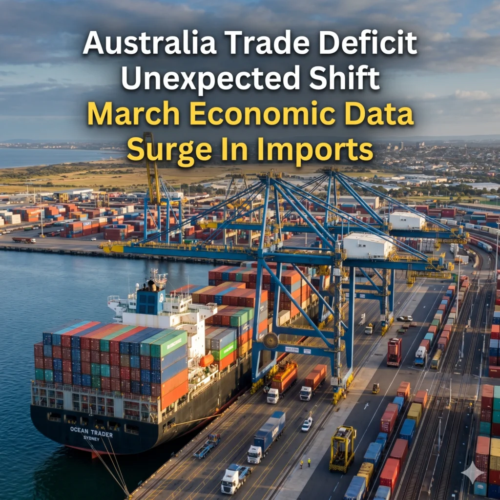 Australia Trade Deficit Data shows a surprise $1.8B shortfall in March as imports surge. Read about the AUD's resilience and the market's reaction today.